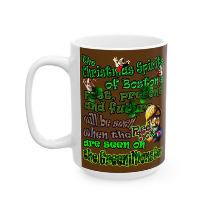 christmas spirits of boston - White Mug (brown)