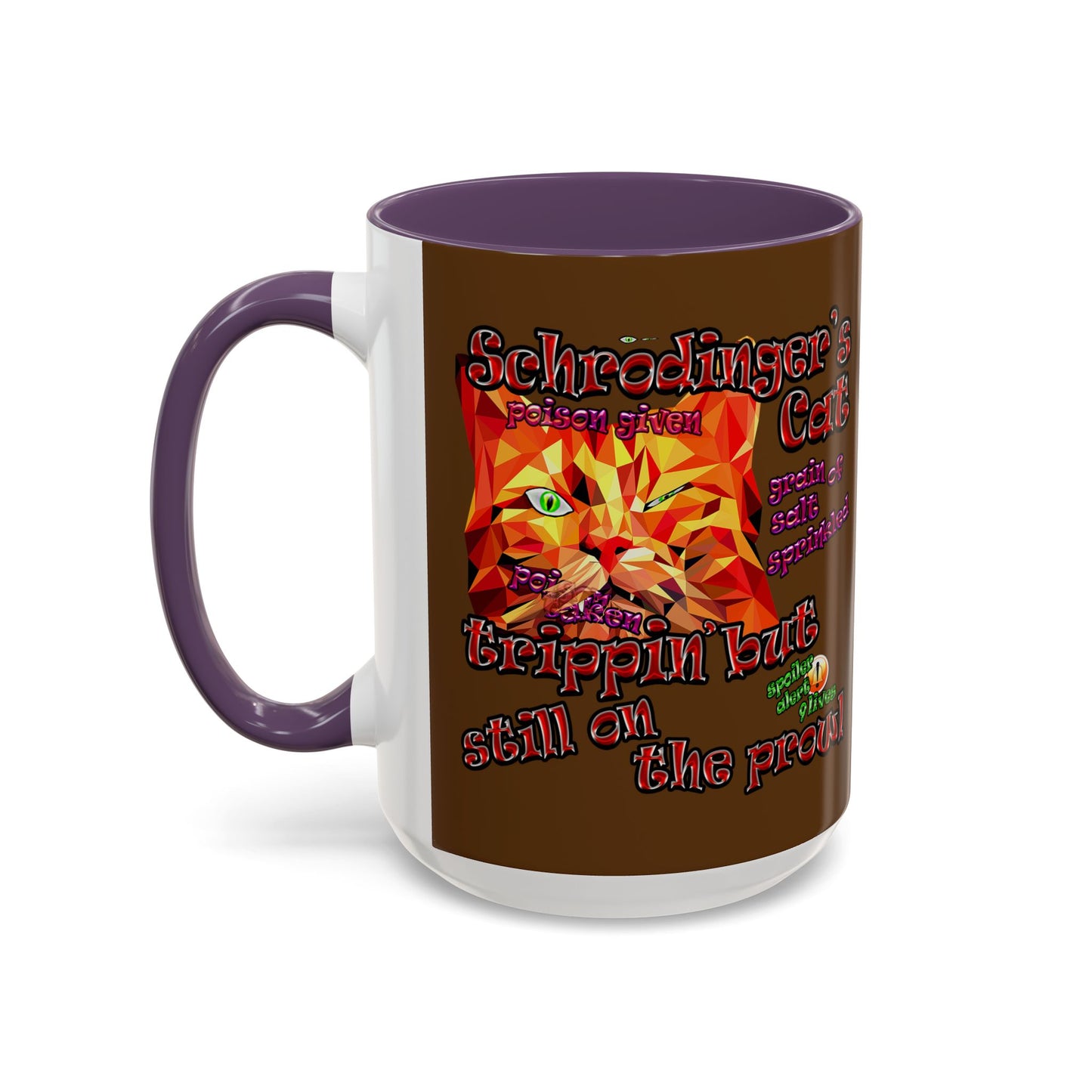 schrodinger's cat - Accent Mug (brown)