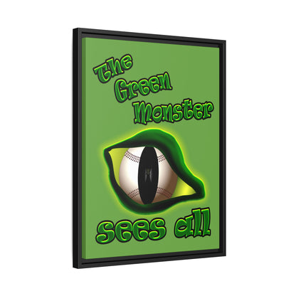 green monster - framed canvas art (green)