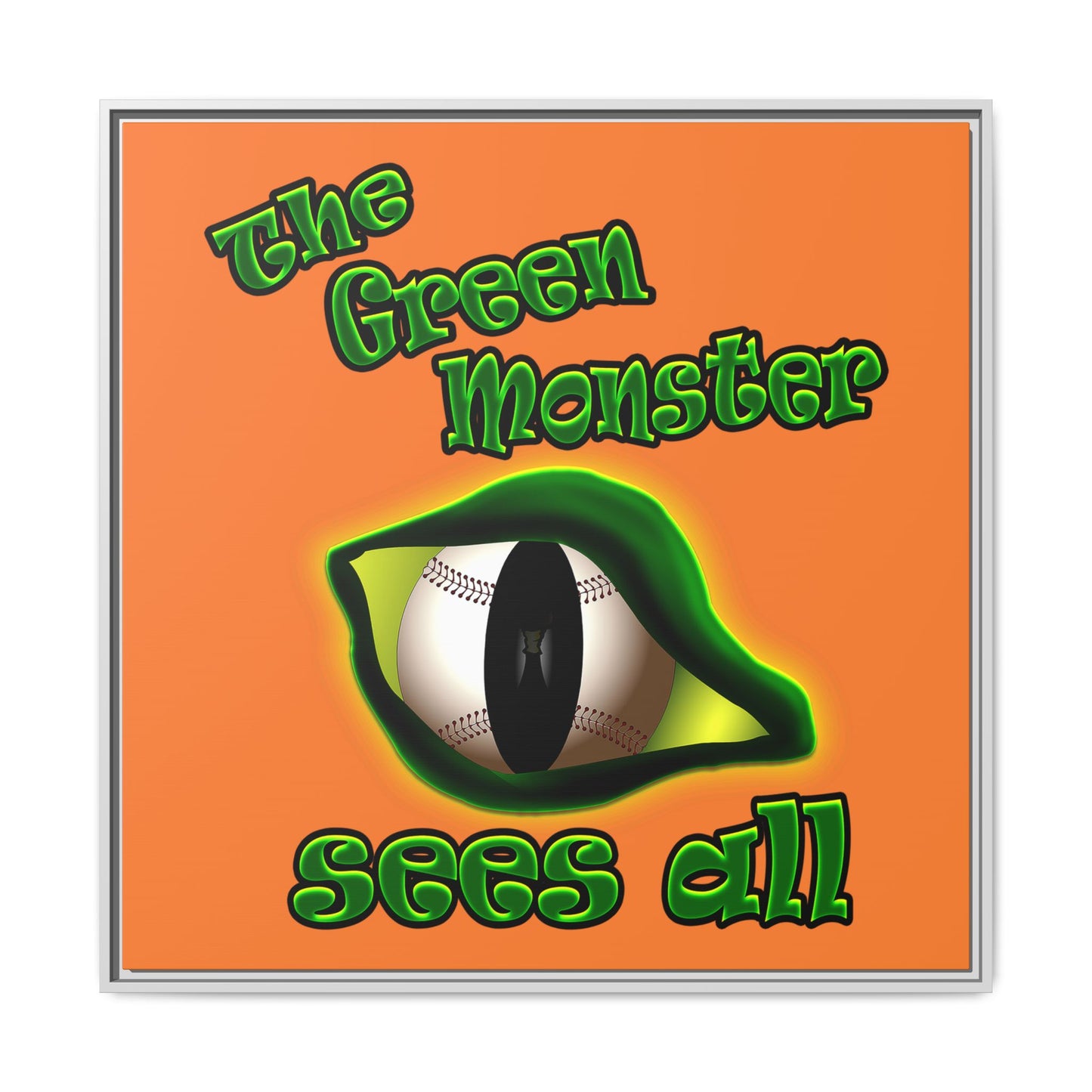 green monster - framed canvas art (crusta)