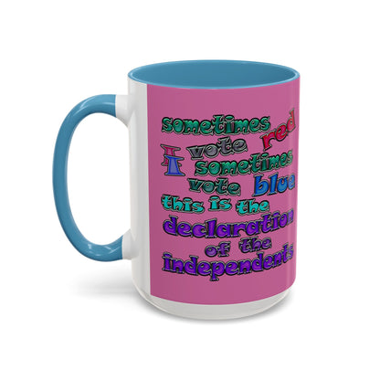 declaration of the independents - Accent Mug (light pink)