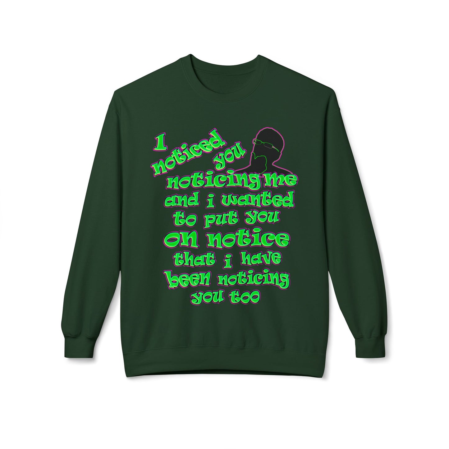 noticed you noticing - Unisex Midweight Softstyle Fleece Crewneck Sweatshirt
