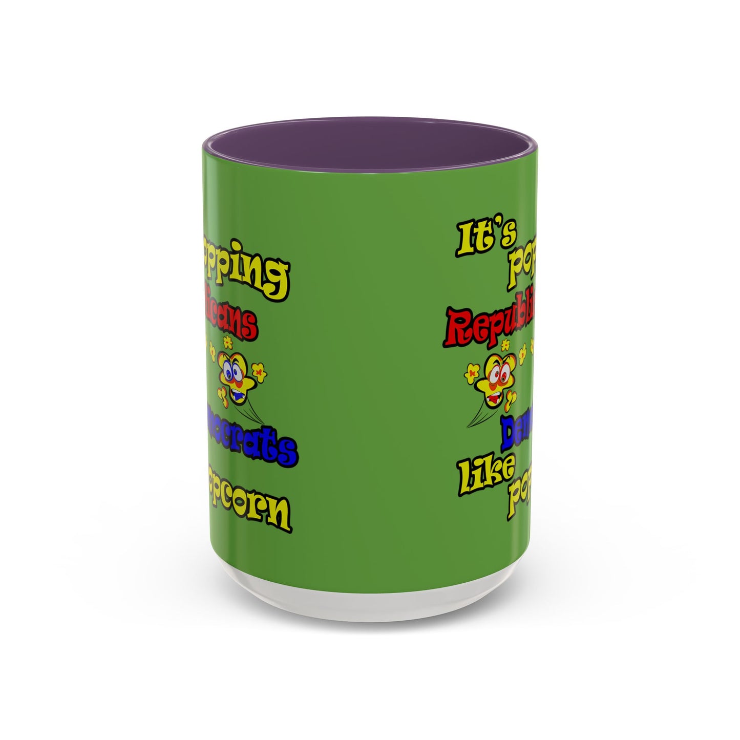 popping like popcorn - Accent Mug (green)