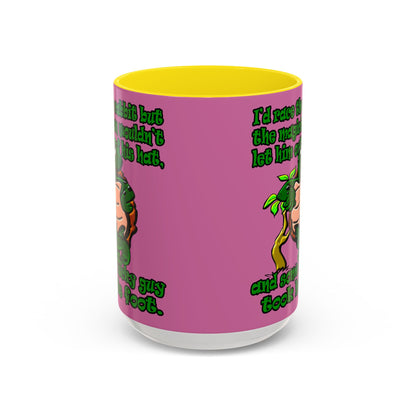 turtle race - Accent Mug (light pink)
