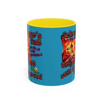 schrodinger's cat - Accent Mug (turquoise)