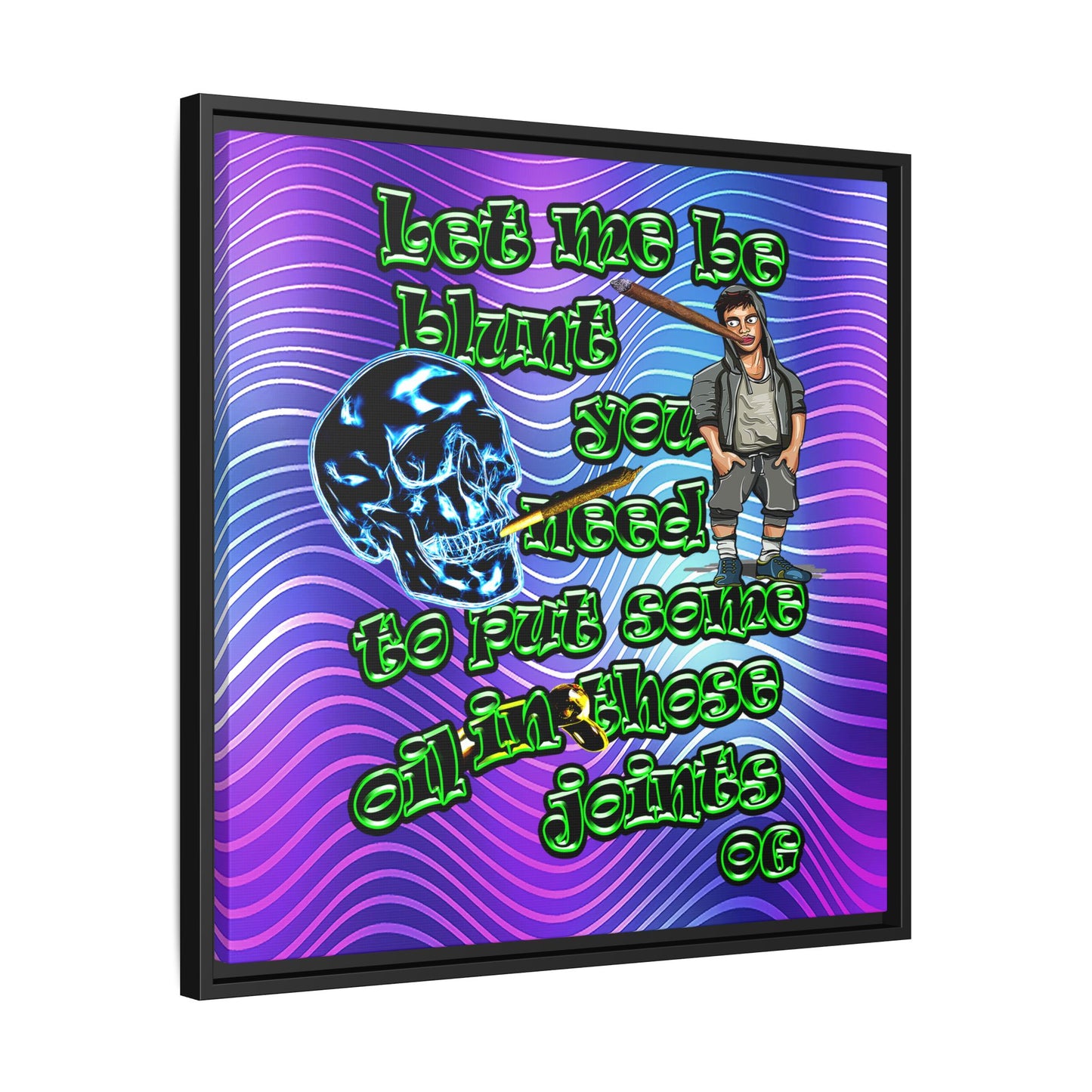 og - framed canvas art (purple wave)