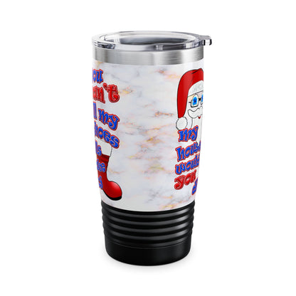 santa's shoes - Ringneck Tumbler, 20oz (white marble)