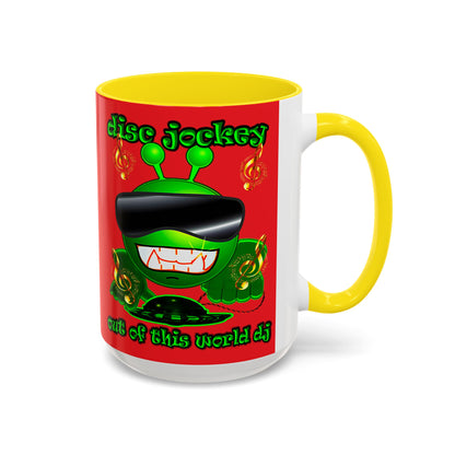 disc jockey - Accent Mug (red)
