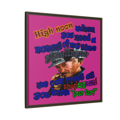 high noon - framed canvas art (pink)