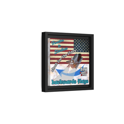 shoot for the stars - framed canvas art (white marble)