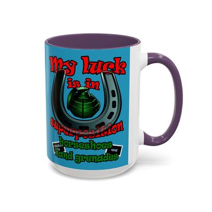 my luck - Accent Mug (turquoise)