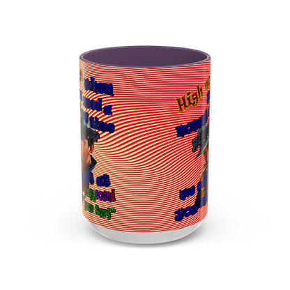 high noon - Accent Mug (yellow-orange wave)