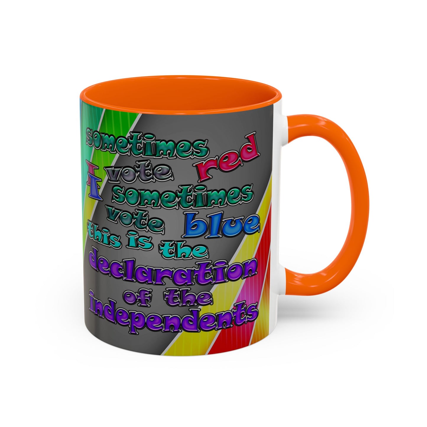 declaration of the independents - Accent Mug (rainbow split)