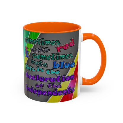 declaration of the independents - Accent Mug (rainbow split)