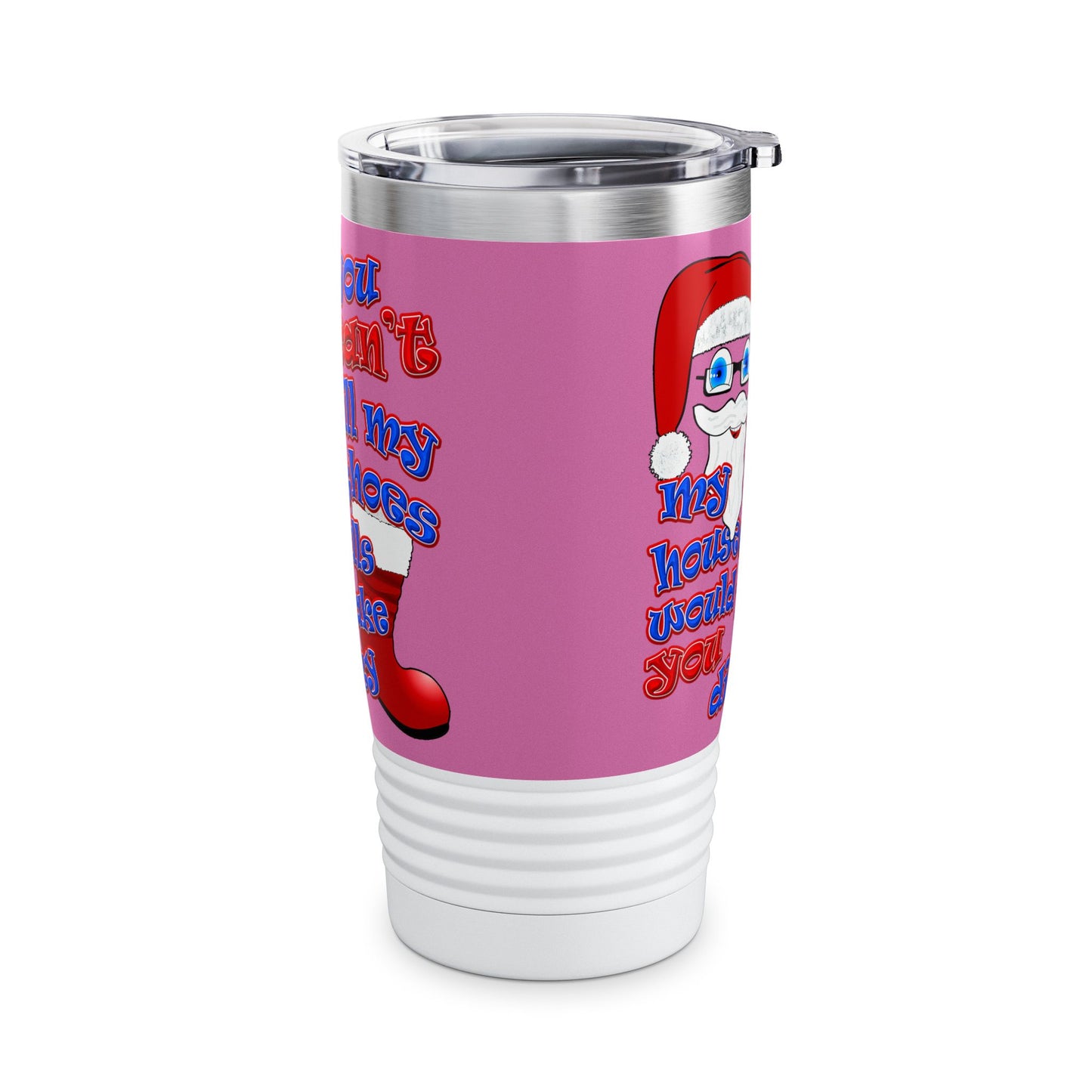 santa's shoes - Ringneck Tumbler, 20oz (light pink)