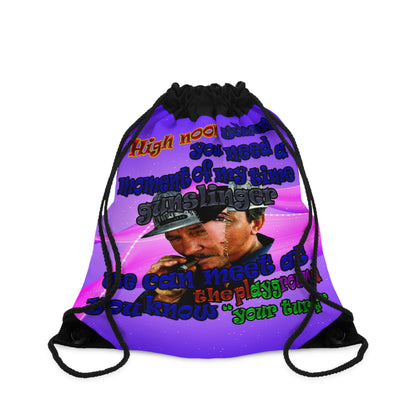high noon - Drawstring Bag (purple-pink wave)