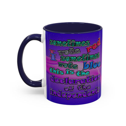 declaration of the independents - Accent Mug (purple-pink wave)