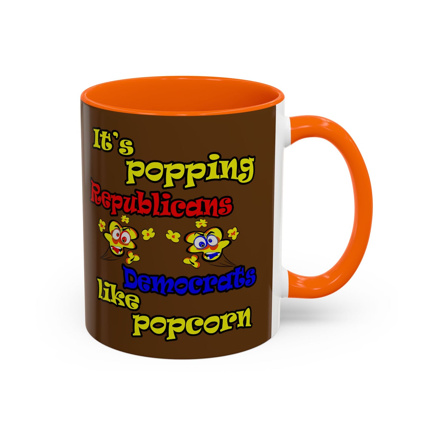 popping like popcorn - Accent Mug (brown)
