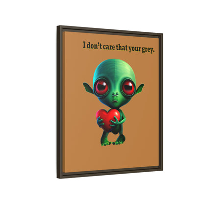 I don't care that your grey - framed canvas art (light brown)