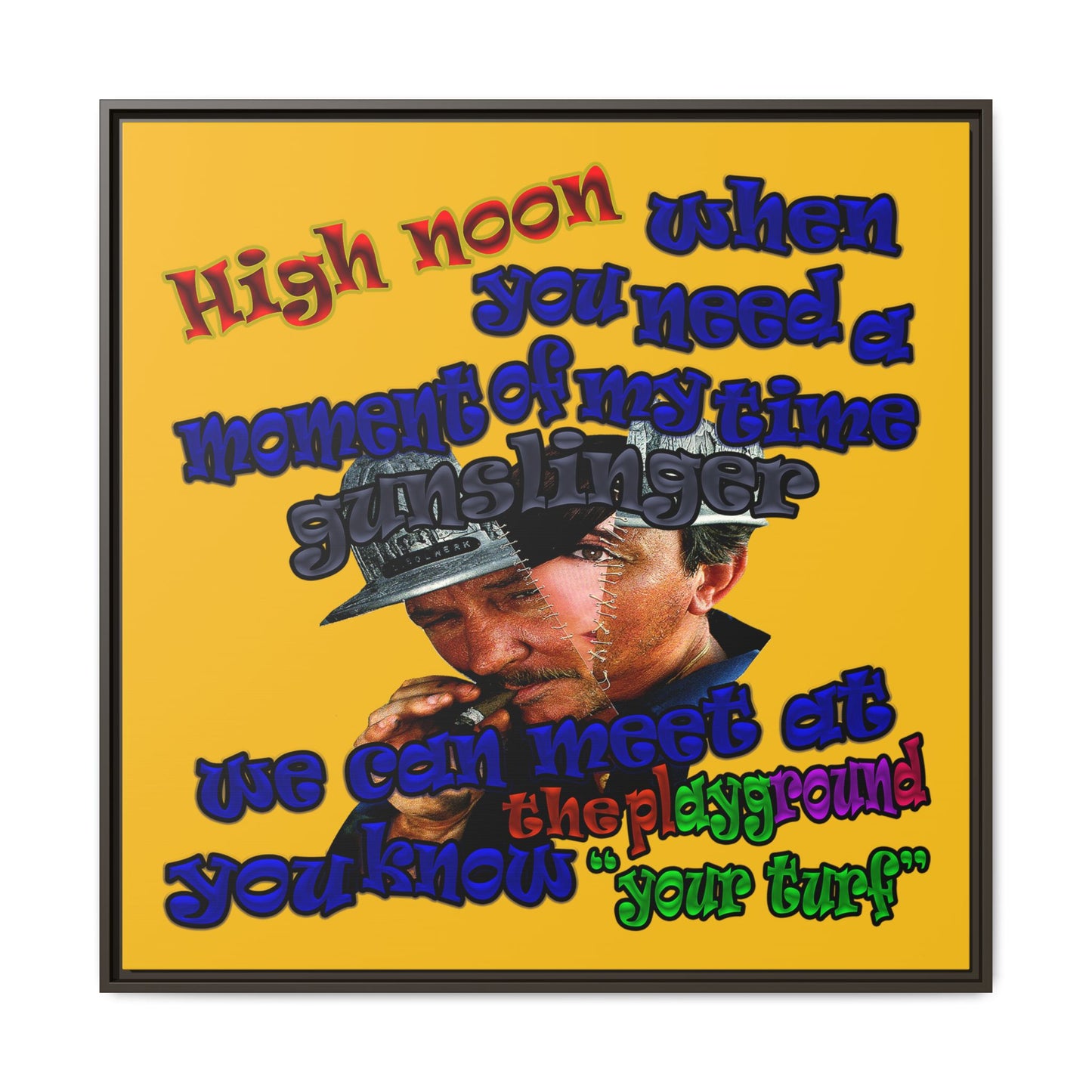 high noon - framed canvas art (yellow)