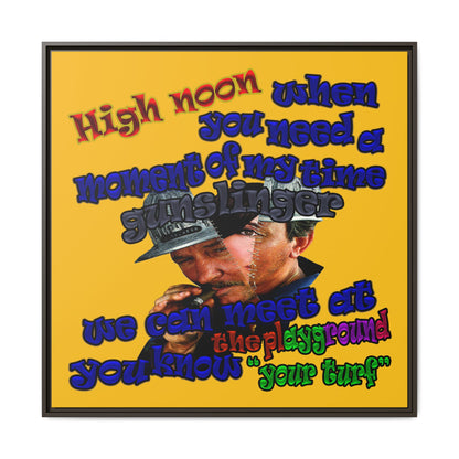 high noon - framed canvas art (yellow)