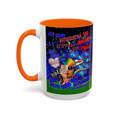 drop the beat - Accent Mug ('snoops' background)