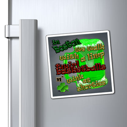 celtics logo - Magnets - (grey-light grey)