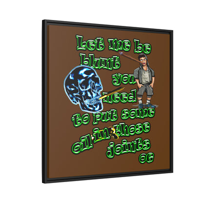 og - framed canvas art (brown)