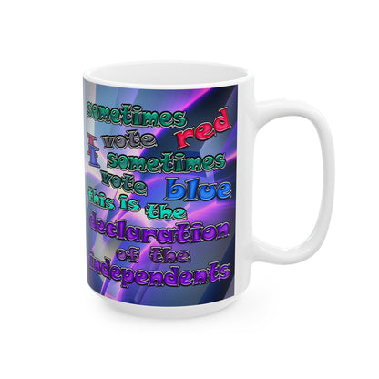 declaration of the independents - White Mug (grey-pink wave)
