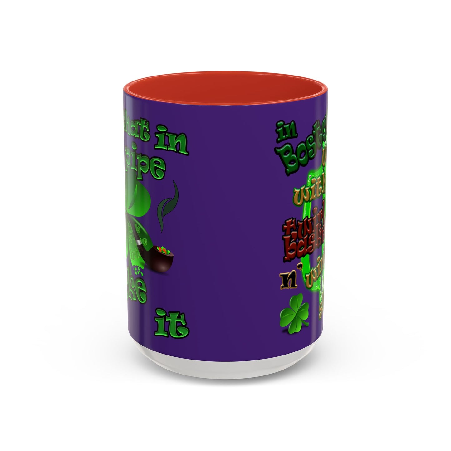 celtics logo - Accent Mug (purple)