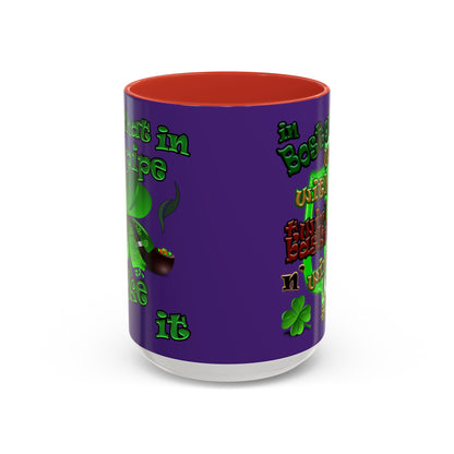 celtics logo - Accent Mug (purple)