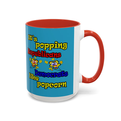 popping like popcorn - Accent Mug (turquoise)