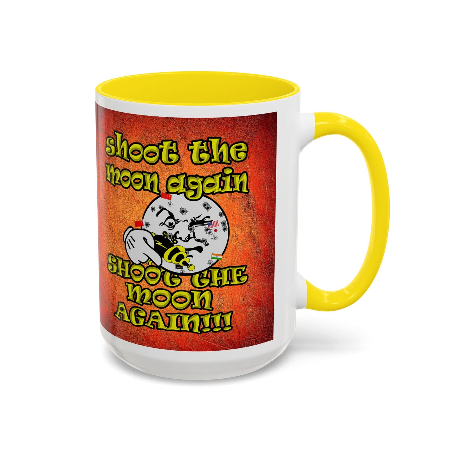 shoot the moon again - Accent Mug (burnt orange)