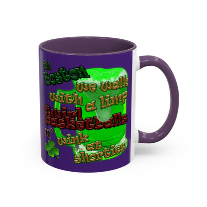 celtics logo - Accent Mug (purple)