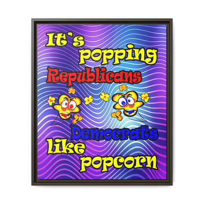 popping like popcorn - framed canvas art (purple wave)