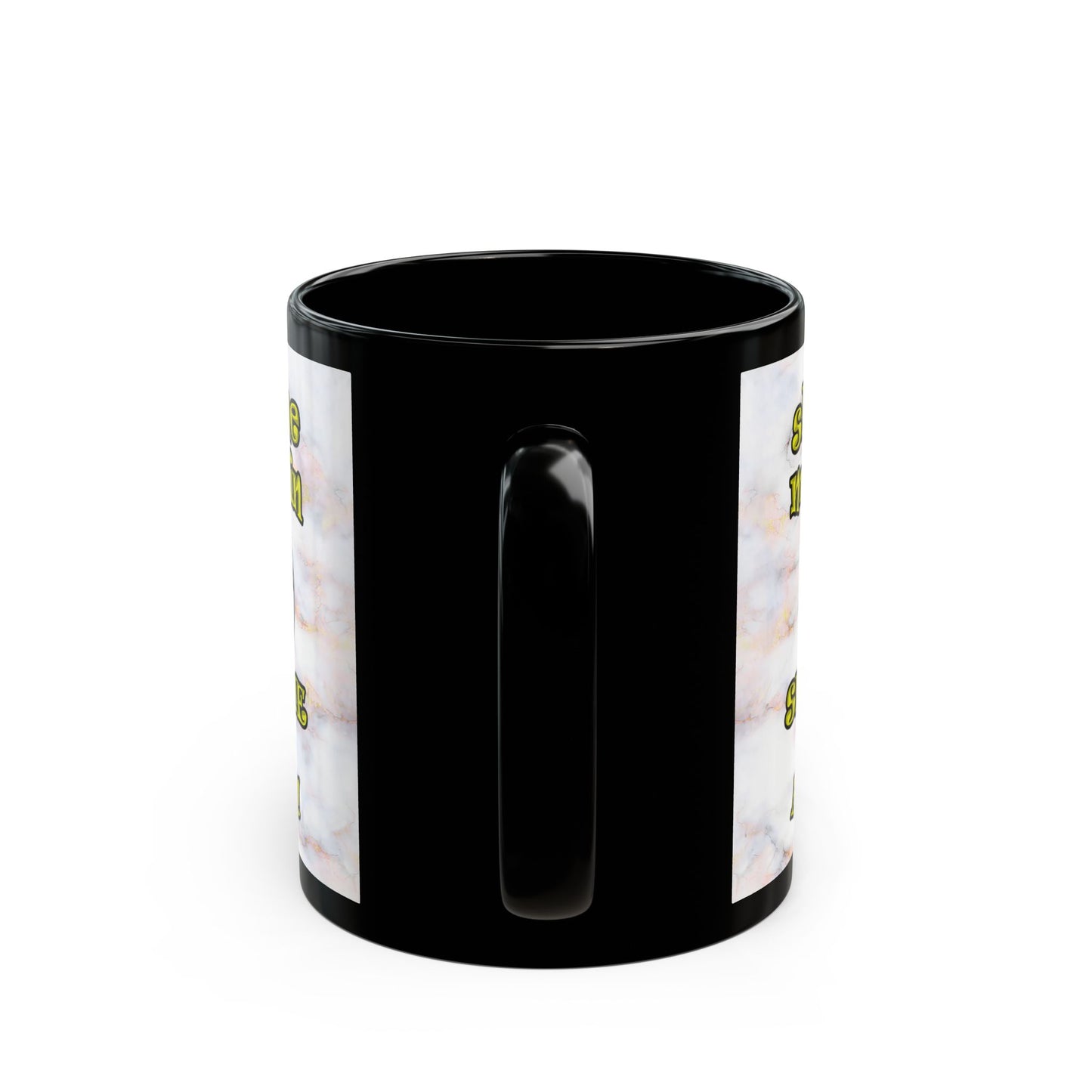 shoot the moon again - Black Mug (white marble)
