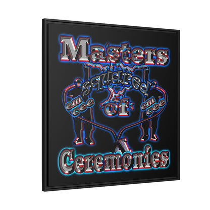 em cee squared - framed canvas art (black)