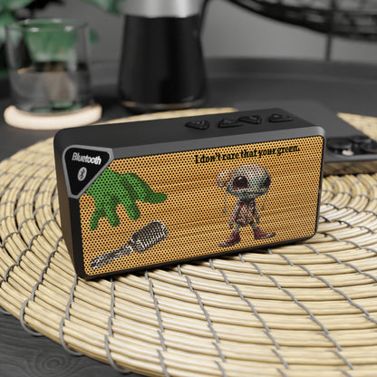 I don't care that your green - Jabba Bluetooth Speaker (butterscotch wood finish)