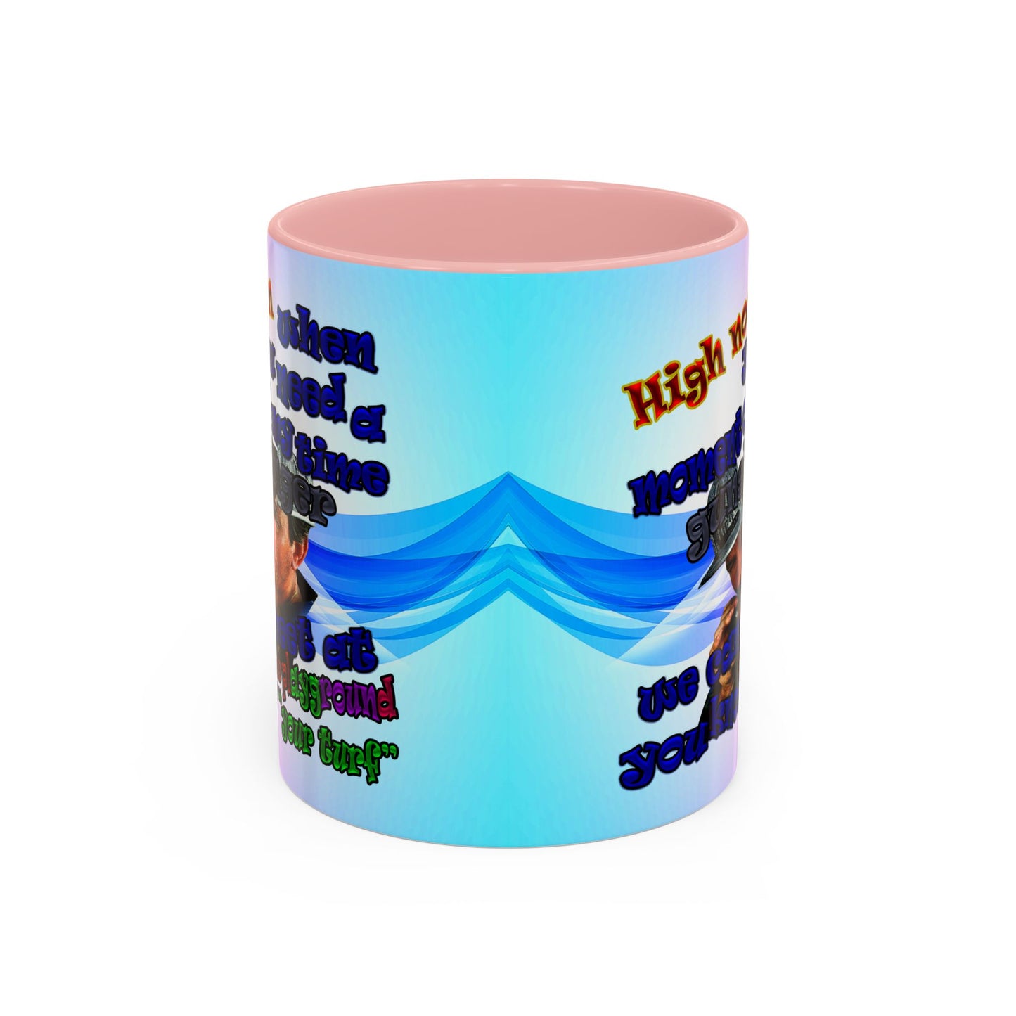 high noon - Accent Mug (light blue-pink wave)