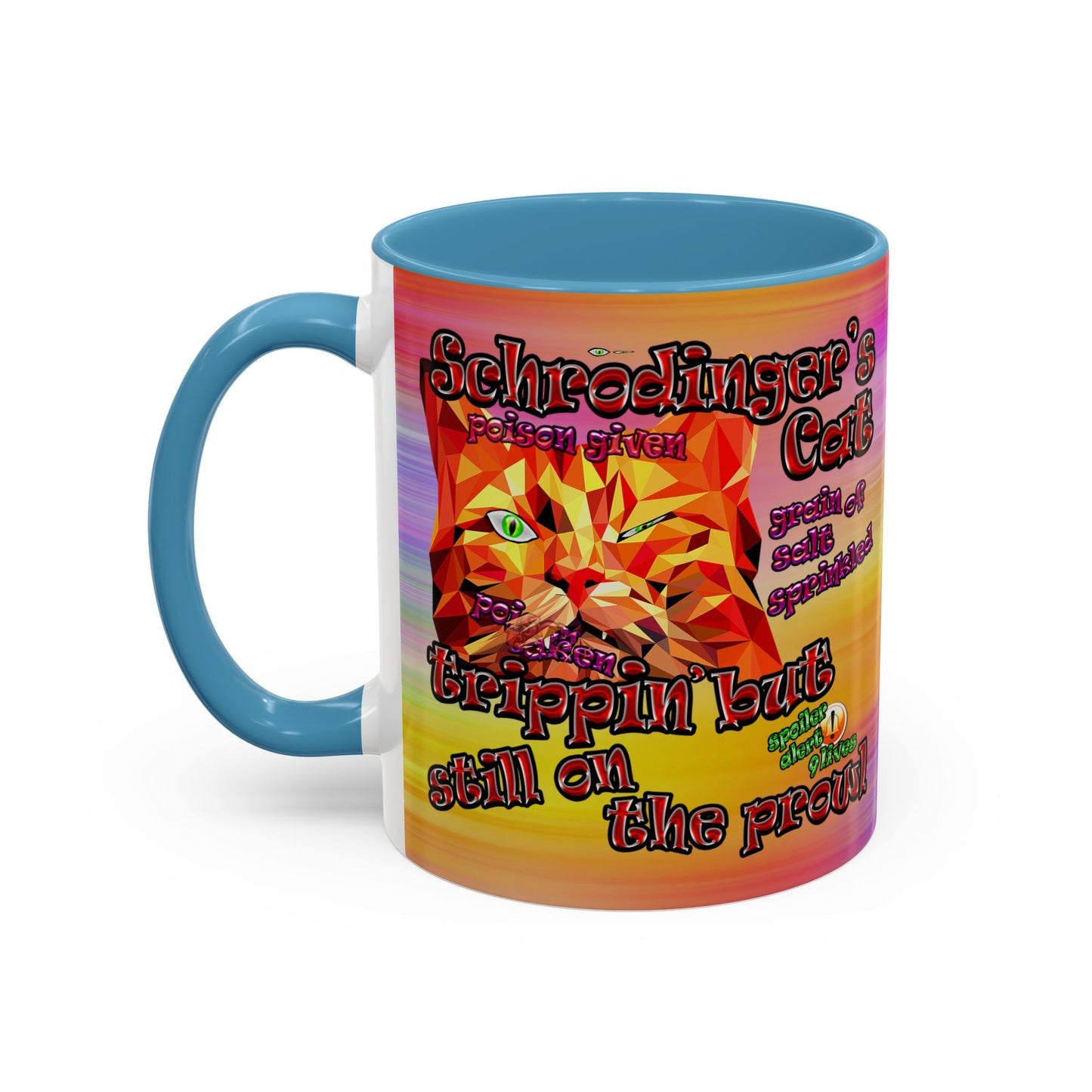 schrodinger's cat - Accent Mug (color blur)
