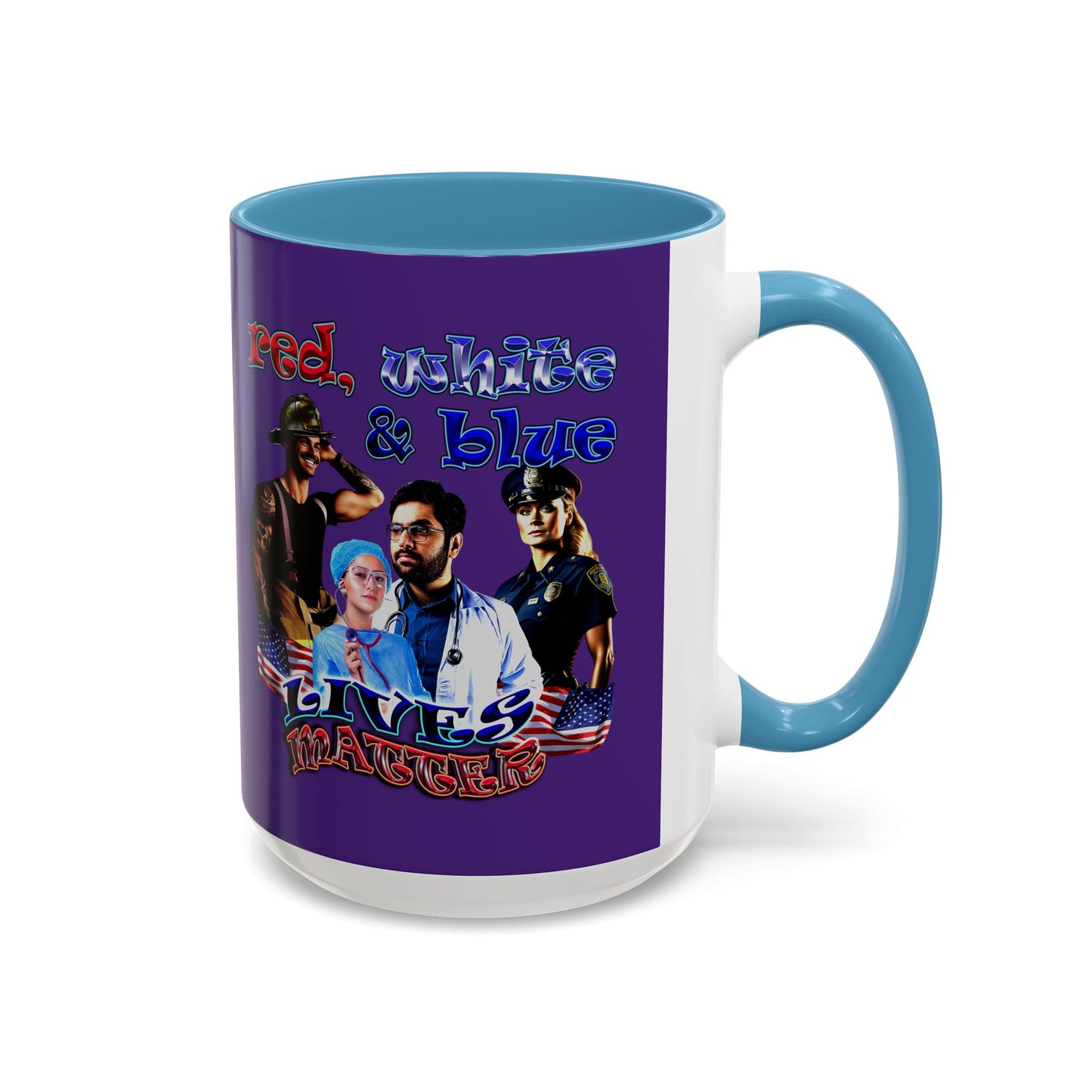rw&b lives matter - Accent Mug (purple)