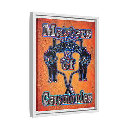 em cee squared - framed canvas art (burnt orange)