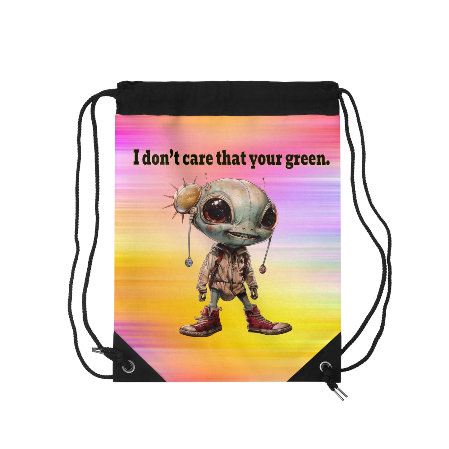 I don't care that your grey - Drawstring Bag (color blur)