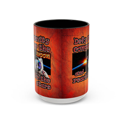 defy conquer reach - Accent Mug (burnt orange)
