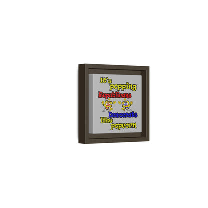 popping like popcorn - framed canvas art (light grey)