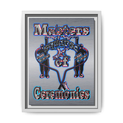 em cee squared - framed canvas art (brushed nickel)