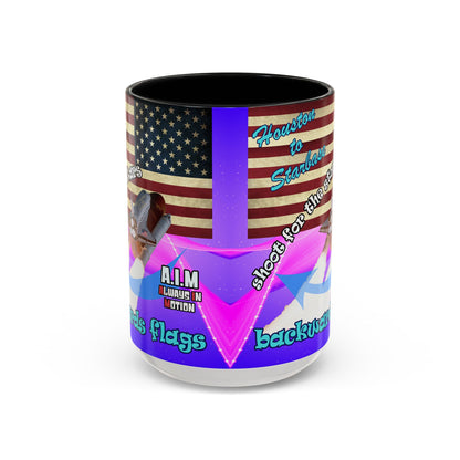 shoot for the stars - Accent Mug (purple-pink wave)