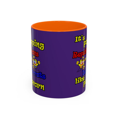 popping like popcorn - Accent Mug (purple)