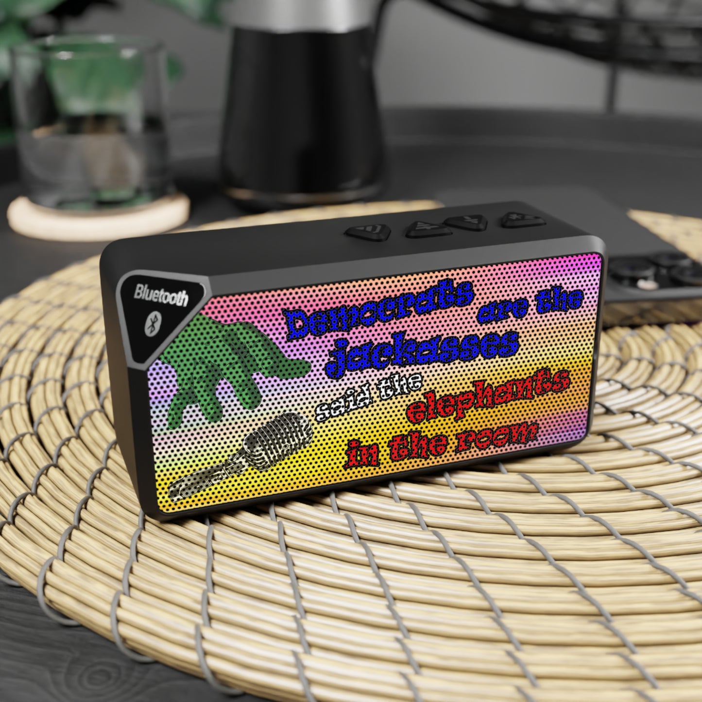 donkeys and elephants - Jabba Bluetooth Speaker (color blur)