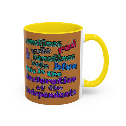 declaration of the independents - Accent Mug (light brown)